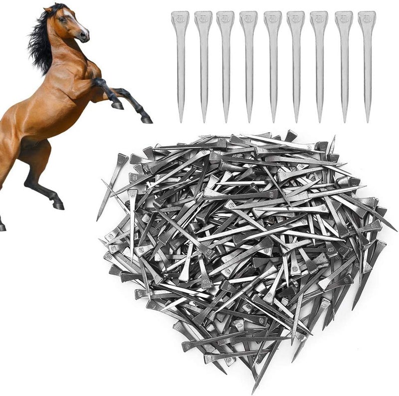 Kodrily 250PCS Horseshoe Nails, E6 Horse Shoe Nails, Sturdy Horseshoe Nail Kit, 2.13in Elasticity Steel Hoof Peg Firmly Horse Tool Accessory for Horse Training Equestrian Sports - Image 2